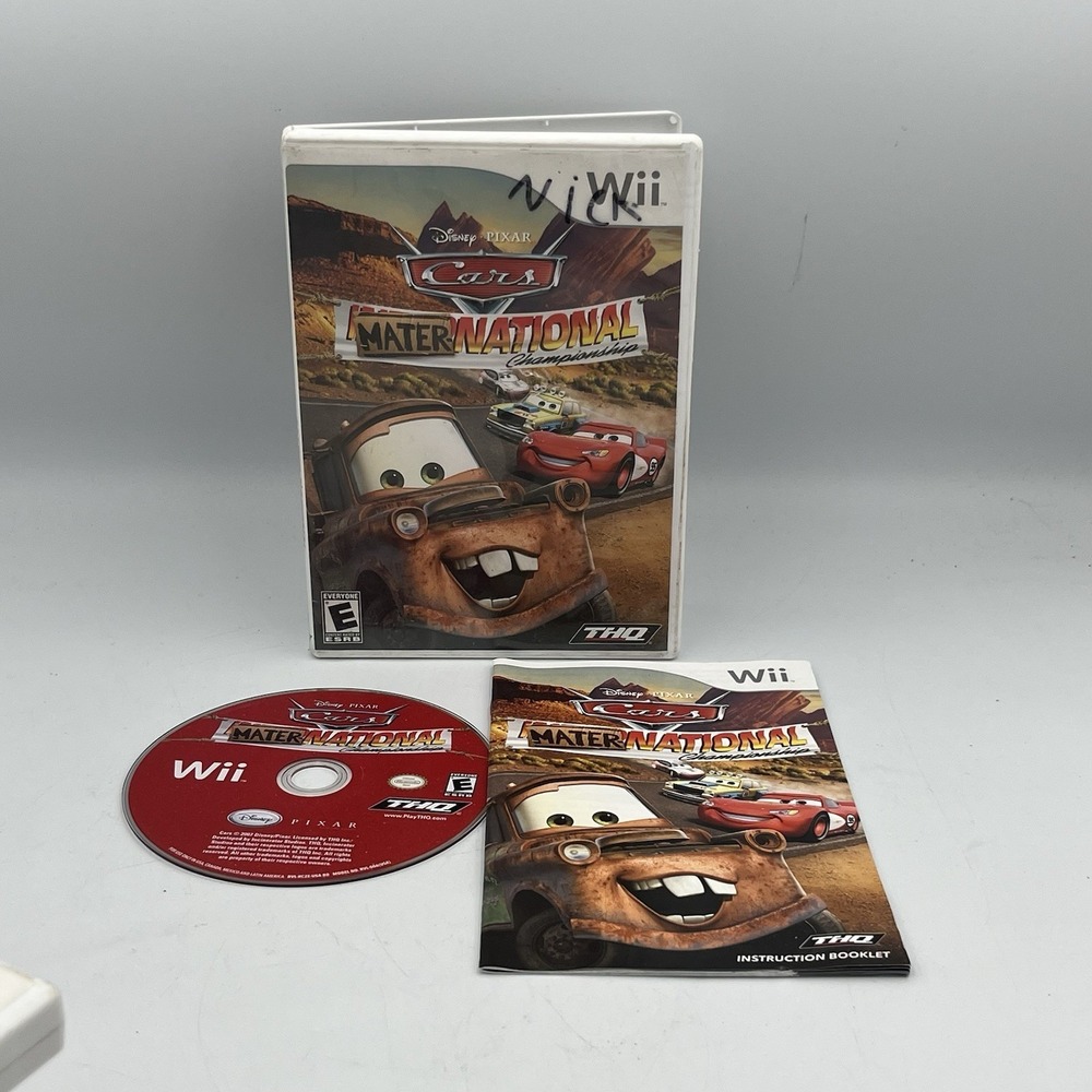 Cars Mater-National Championships Disney Pixar Nintendo Wii Game CIB